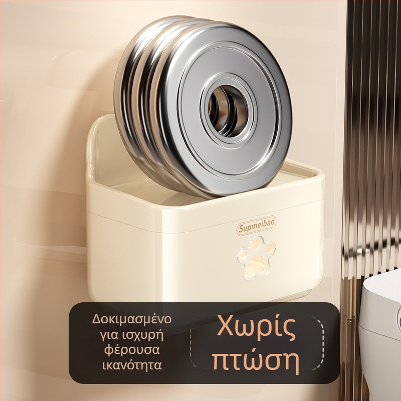 Κουτί χαρτοπετσέτας με βεντούζα για μπάνιο — αδιάβροχη βάση αποθήκευσης ρολών χαρτιού τουαλέτας