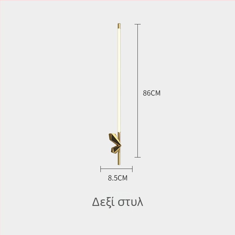 Σκανδιναβική λάμπα τοίχου από χαλκό для υπνοδωμάτιο – απλός μοντέρνος φωτισμός τοίχου για σαλόνι και μπαλκόνι