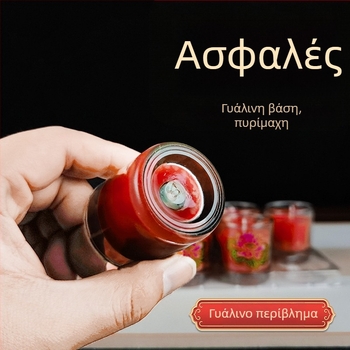 Γυάλινη λαμπάδα βουτύρου για τον Βούδα, χωρίς καπνό και οσμές, σετ 10 τεμαχίων