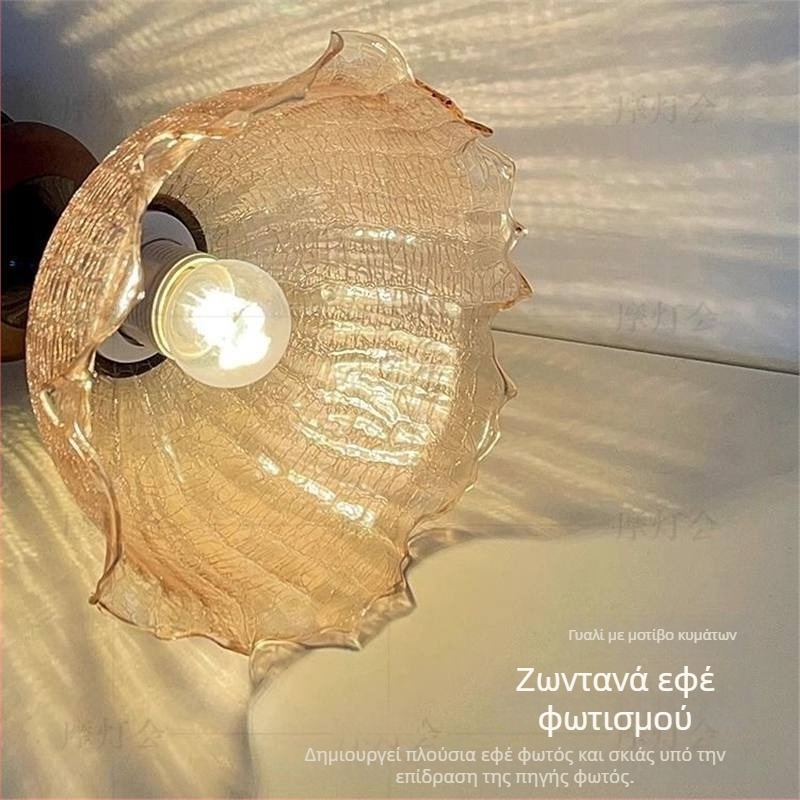 Jinbei τοίχικο φωτιστικό με κεραμικό σκιάδιο, μεταλλικό σώμα, ρετρό στυλ, γαλλική ατμόσφαιρα για υπνοδωμάτιο, σαλόνι, διάδρομο και σκάλες