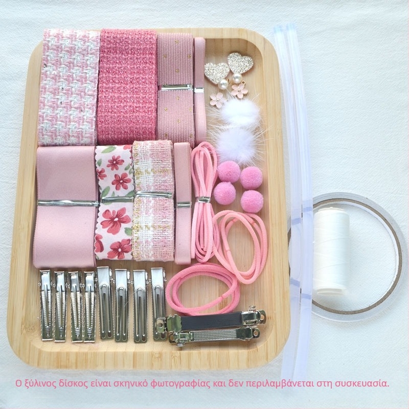 Σετ κορδελών Chanel στυλ για κορίτσια – Υλικά DIY για αξεσουάρ μαλλιών με φιόγκο και κλιπ (Φθινόπωρο/Χειμώνας)