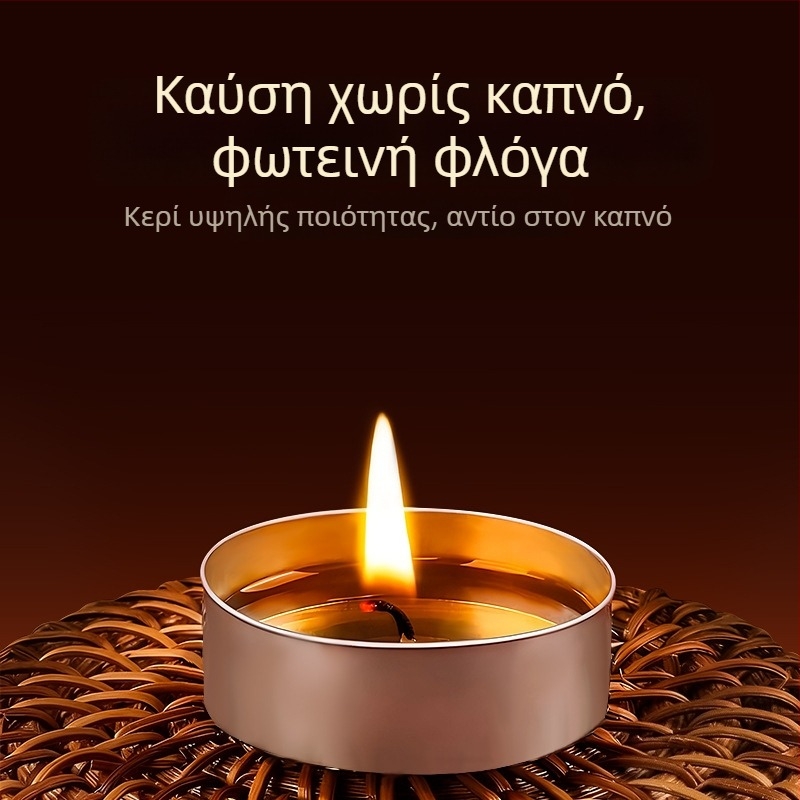 Λαμπάδες γκι για οικιακό θυσιαστήριο, χωρίς καπνό, 100 τεμάχια, διάρκεια 1 ώρα η καθεμία