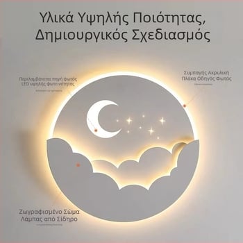 LED Τοίχου Λάμπα – μοντέρνος μινιμαλιστικός σχεδιασμός για υπνοδωμάτιο, διακοσμητικό φως τοίχου για σαλόνι και τηλεόραση, δημιουργικό παιδικό δωμάτιο