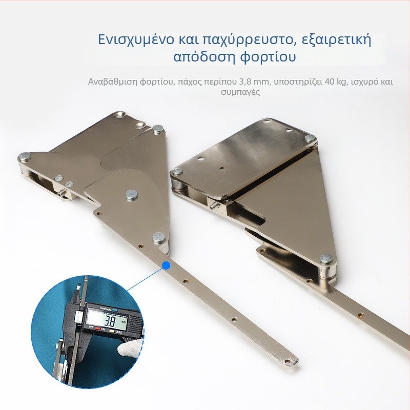 Μεταλλικά εξαρτήματα για αναδιπλούμενο τραπέζι σε περιορισμένους χώρους, με κρυφό ράφι βιβλιοθήκης και ντουλάπι ρούχων