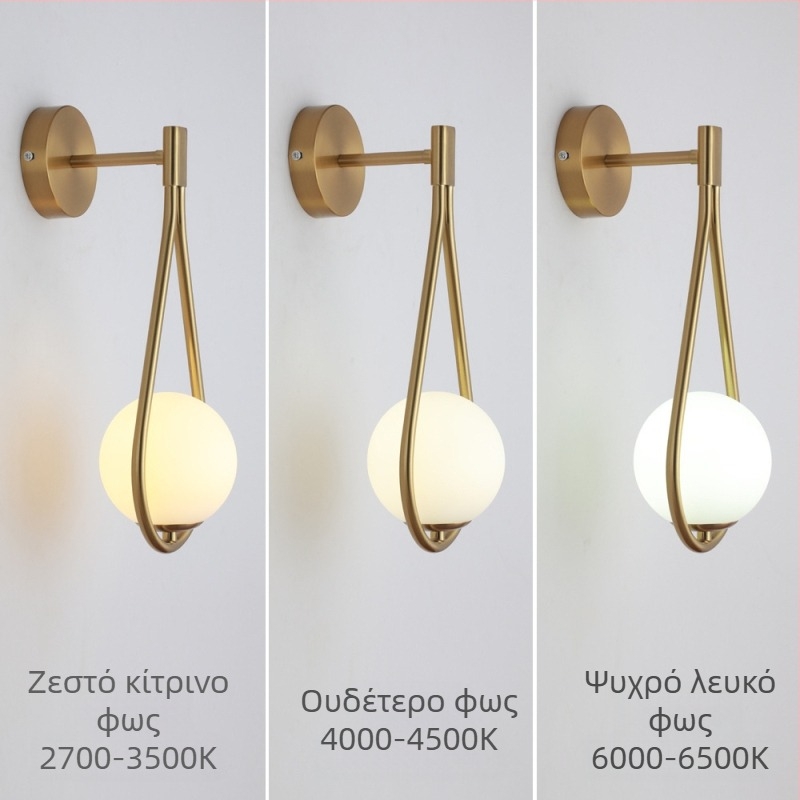 Σκανδιναβική LED επιτοίχια λάμπα – μοντέρνο μινιμαλιστικό γυάλινο φωτιστικό για σαλόνι, διάδρομο, μπαλκόνι, σκάλες και υπνοδωμάτιο