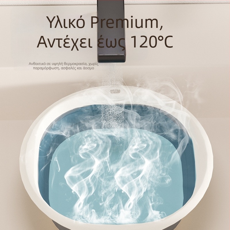 Πτυσσόμενη λεκάνη πλυσίματος προσώπου και πιάτων, φορητή πλαστική λεκάνη με ενισχυμένο υλικό, τηλεσκοπική κατασκευή