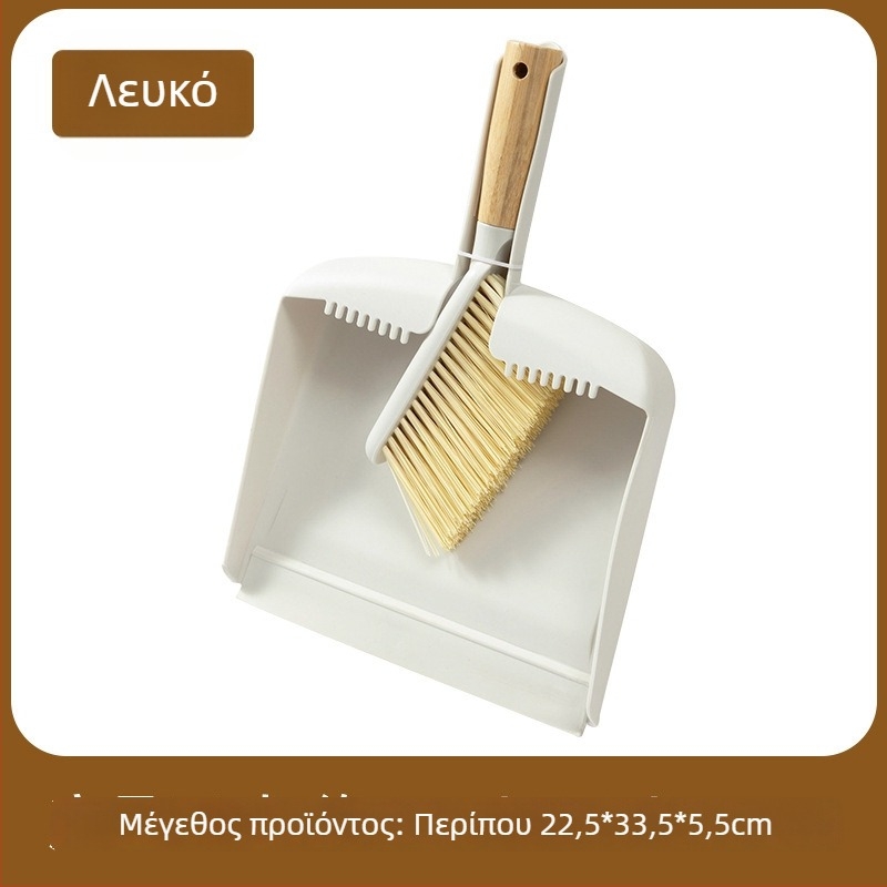 Σετ φτυαριού για σκόνη και σκούπα από μπαμπού – Μίνι επιτραπέζιο κιτ καθαρισμού με βούρτσα πληκτρολογίου και βούρτσα κρεβατιού