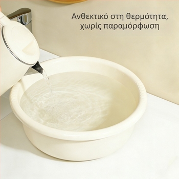 Μεγάλη πλαστική λεκάνη για οικιακή χρήση, παχιά και ανθεκτική; πολυλειτουργική λεκάνη για πλύσιμο ρούχων, ποδιών, πιάτων και λαχανικών στην κουζίνα.