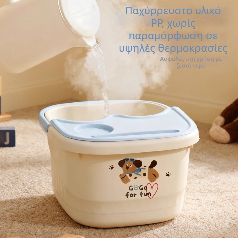 Οικιακή λεκάνη ποδιών για μπάνιο, βαθιά και θερμομονωμένη, κινητή, ύψος γάμπας, για παιδιά