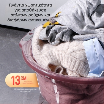 Μεγάλη πλαστική λεκάνη μπάνιου με δύο χειρολαβές, αντιολισθητική, παχύτερη, πολυλειτουργική για πλύσιμο προσώπου, κατάλληλη για φοιτητικές εστίες