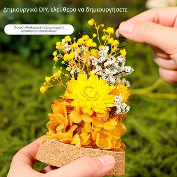 Σετ DIY για διακόσμηση με γυάλινο θόλο και αιώνια λουλούδια — αποξηραμένα λουλούδια, δώρο για την Ημέρα της Μητέρας