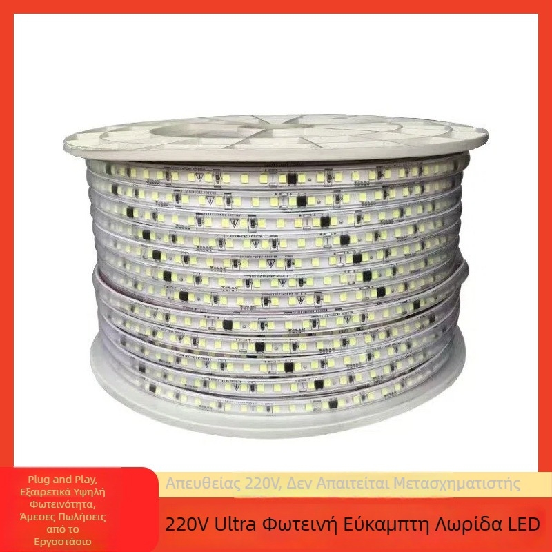 LED λωρίδα 220V για εξωτερικούς χώρους, αδιάβροχο γραμμικό φωτιστικό οροφής για σαλόνι