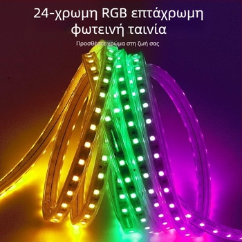 RGB LED λωρίδα με αλλαγή χρώματος, αδιάβροχη 220V για οικιακή και εξωτερική χρήση, φωτισμός ατμόσφαιρας νέον