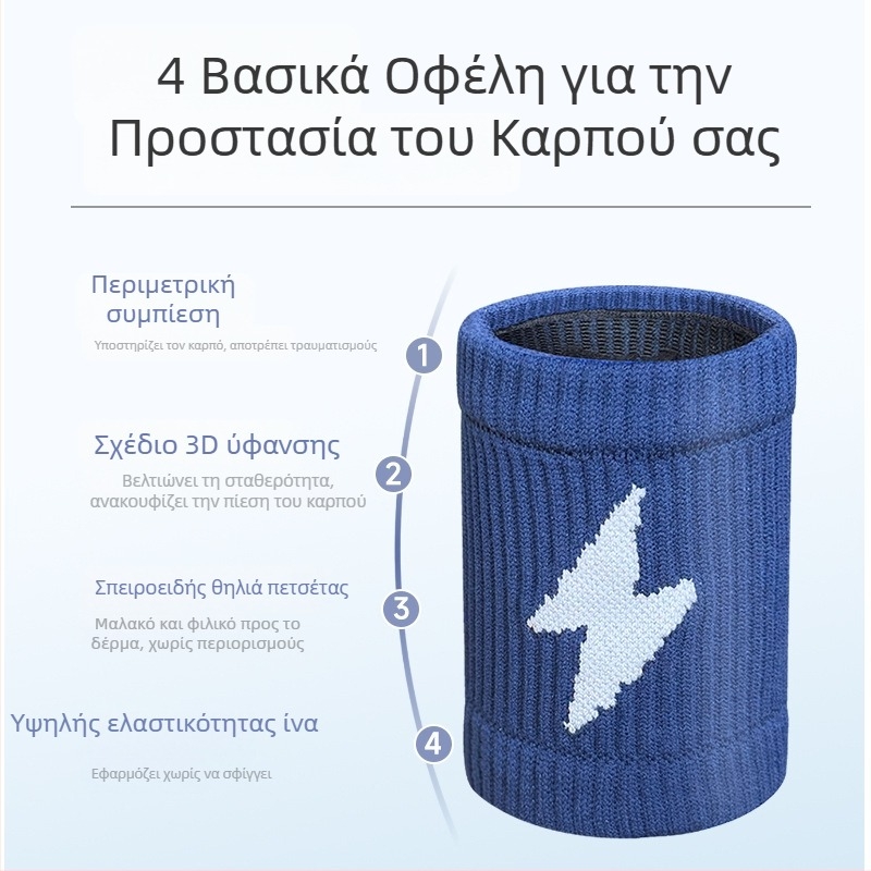 Λωρίδα καρπού για εφήβους με μοτίβο κινούμενων σχεδίων, απορροφητικό ιδρώτα, ελαστική και διαπνέουσα, υφαντή υποστήριξη για μπατμίντον και τένις