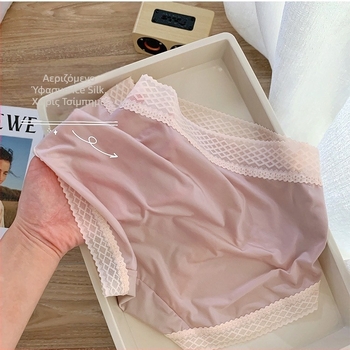 Γυναικείες Μπικίνι Milk Ice Silk, μεταξένες και ultra-thin, νάιλον με επένδυση Modal, μέση ζώνη, διαπνοή