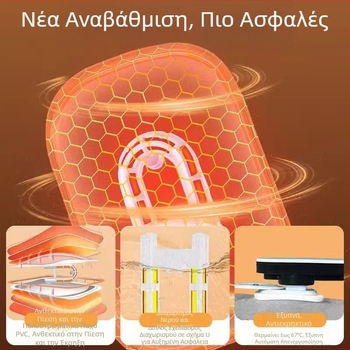 Νέα επεκτεινόμενη επαναφορτιζόμενη ηλεκτρική φιάλη ζεστού νερού, θερμαντήρας χεριών, θερμαντικό μαξιλαράκι με προστασία από έκρηξη