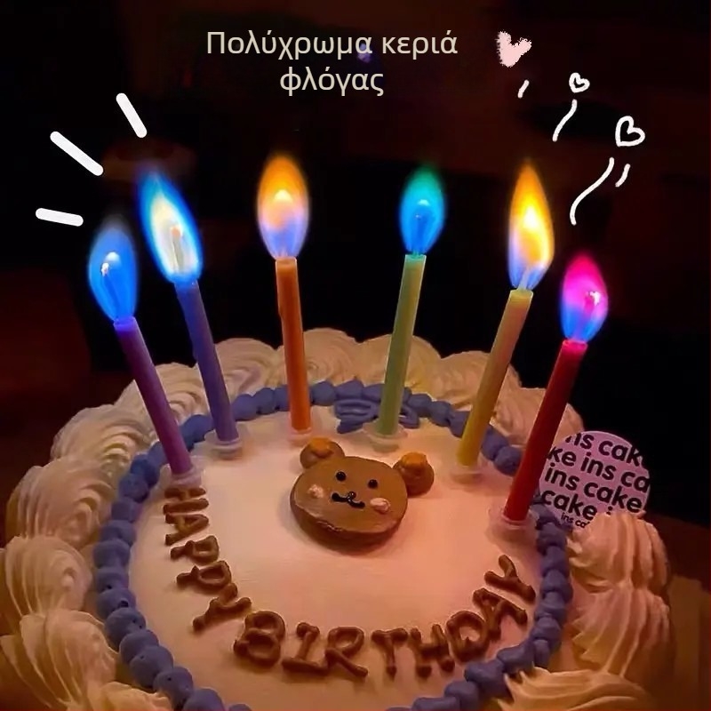 Πολύχρωμα κεριά φλόγας για φωτογράφηση, διακόσμηση δείπνου με κεριά, γιορτινή/τελετουργική ατμόσφαιρα, Ημέρα του Αγίου Βαλεντίνου και διακόσμηση τούρτας γενεθλίων