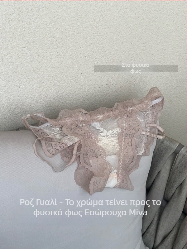 Γυναικείες δαντελένιες εσώρουχες με διαπεραστικό πλέγμα, γαλλικού στυλ, σέξι και άνετες, με βαμβακερή επένδυση στο καβάλο