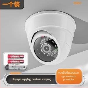Εσωτερική ψεύτικη κάμερα επιτήρησης με φως, αυτοκόλλητη βάση, χωρίς διάτρηση