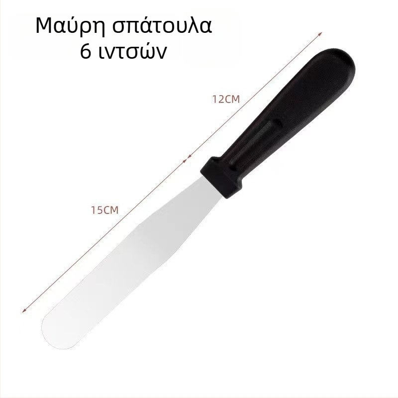Ανοξείδωτη σπάτουλα διπλής κεφαλής για λείανση και αποδέσμευση κέικ, σπάτουλα κρέμας και εξοπλισμός ψησίματος