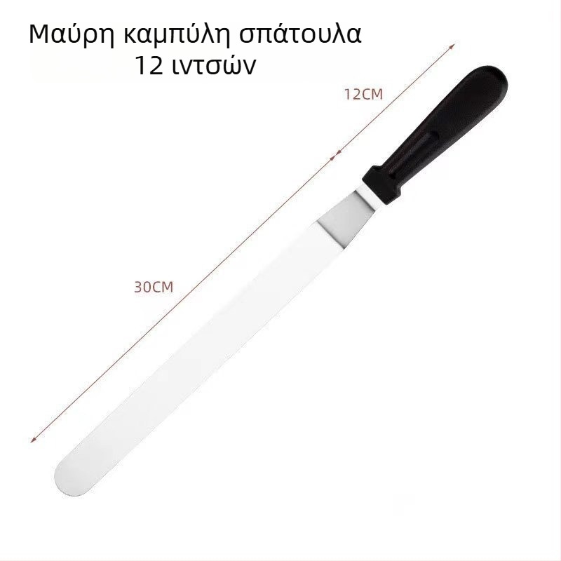 Ανοξείδωτη σπάτουλα διπλής κεφαλής για λείανση και αποδέσμευση κέικ, σπάτουλα κρέμας και εξοπλισμός ψησίματος