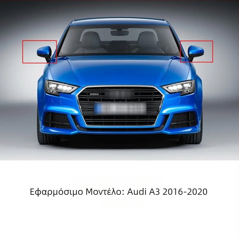 Κάλυμμα προστασίας περιβλήματος καθρέπτη σε σχήμα κέρατος για Audi A3 (2012-2020), ABS διακοσμητικό κάλυμμα, μοντέλο 03293L