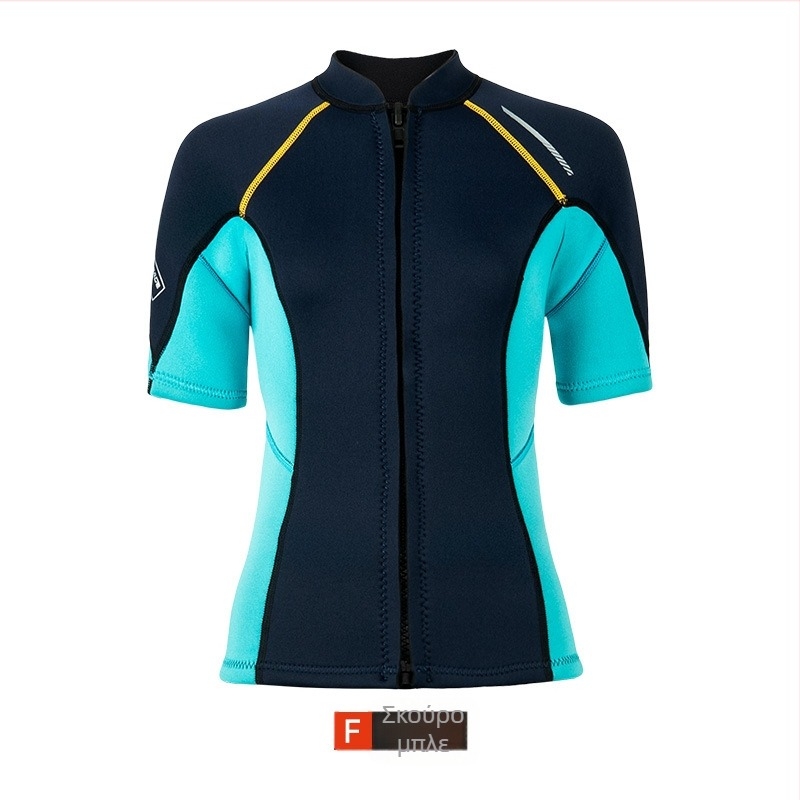 Σετ neoprene 1,5 mm δύο τεμάχια για θαλάσσια σπορ – τοπ με κοντό μανίκι και κοντά παντελόνια, ζεστό neoprene για κατάδυση, σνόρκελινγκ και σερφ