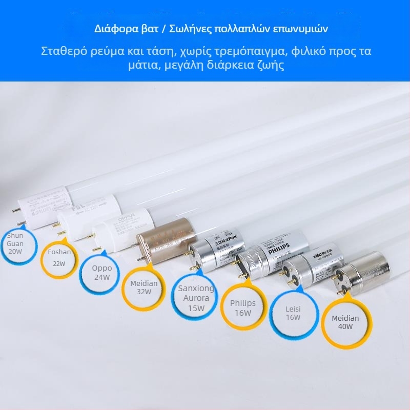 LED T8 τρίπροστα φωτιστικό με κάλυμμα κατά εντόμων, μήκος 1,2 μ, βάση λάμπας ημέρας, μονή ή διπλή σωλήνας