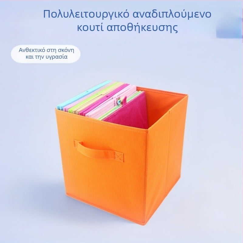 Τετράγωνο αναδιπλούμενο κουτί αποθήκευσης για αυτοκίνητο, γραφείο και σπίτι — Πολυχρηστικός οργανωτής για παιχνίδια, σνακ και μικροαντικείμενα
