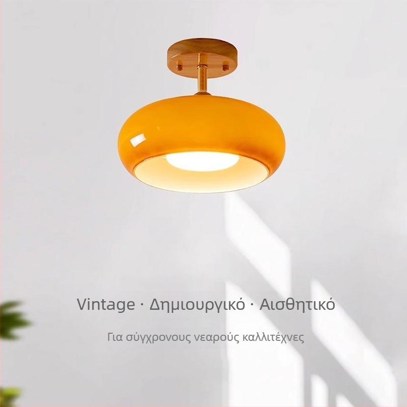 Φωτιστικό οροφής cream vintage στυλ, μινιμαλιστικός σχεδιασμός για τραπεζαρία, διάδρομο, μπαλκόνι, γκαρνταρόμπα και υπνοδωμάτιο