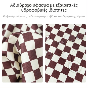 Αδιάβροχη ποδιά χωρίς μανίκια με μεγάλη καρό τσέπη, 100% βαμβάκι, οικιακή χρήση