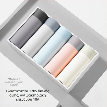 Ανδρικά μποξέρ από Ice Silk, αντιβακτηριακά, ultra-λεπτά, διαπνέοντα, μεσαία μέση, μονόχρωμα, ύφανση 120S