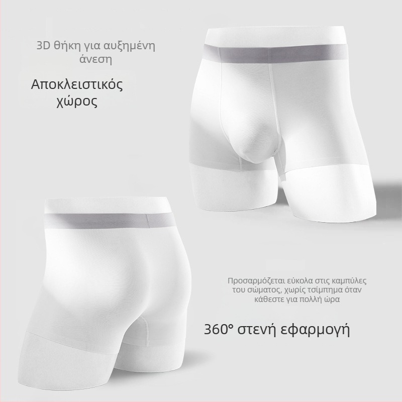 Ανδρικά μποξέρ από Ice Silk, αντιβακτηριακά, ultra-λεπτά, διαπνέοντα, μεσαία μέση, μονόχρωμα, ύφανση 120S