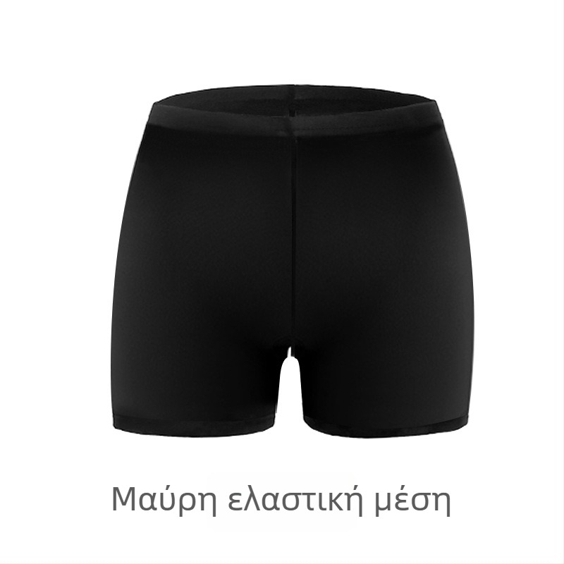 Καλοκαιρινά γυναικεία σορτς Ice Silk, δαντελωτά κολάν, μήκος 3/4, μεγάλο μέγεθος, χωρίς ραφές, αντιδιαφανές