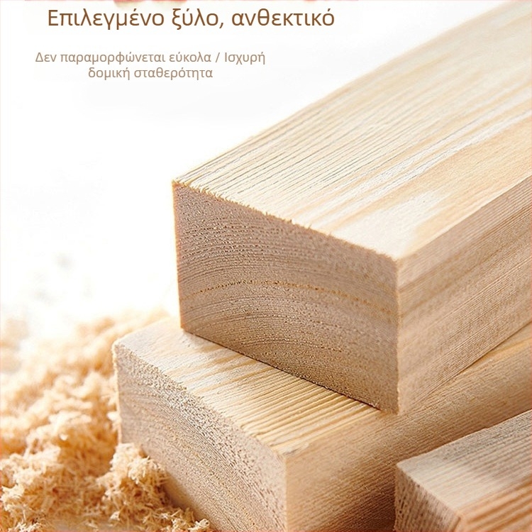Ξύλινη επιδαπέδια κρεμάστρα ρούχων για υπνοδωμάτιο, κάθετη μονάδα αποθήκευσης