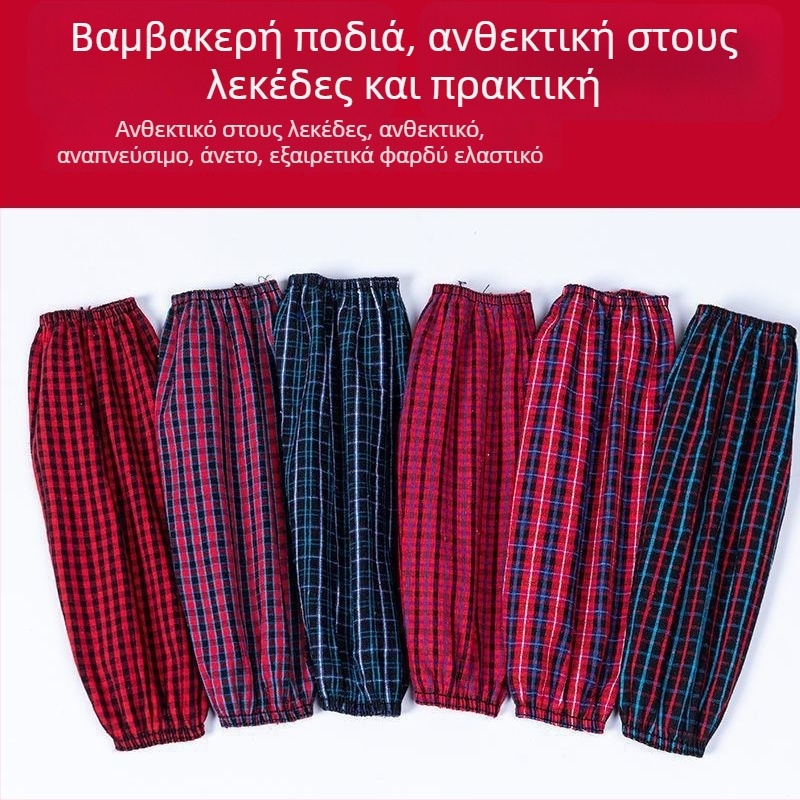 Ποδιά με μακριά μανίκια από 100% βαμβάκι, καρό, ανθεκτική σε λάδι και λεκέδες, γλυκό unisex ρουχισμό εργασίας για ενήλικες