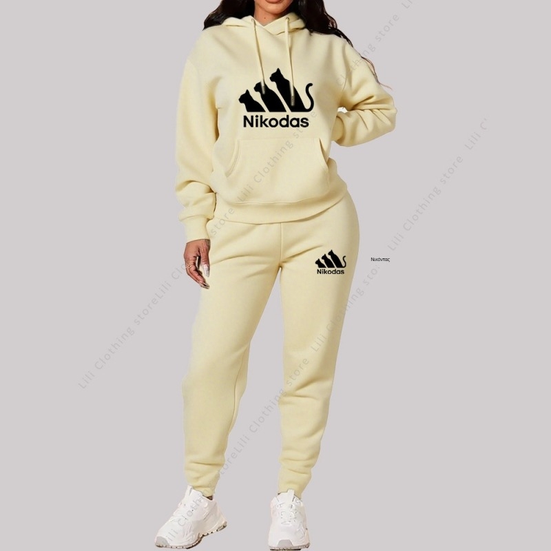 2026 Unisex σετ αθλητικό με εκτυπώσεις, εφαρμοστό, casual ντύσιμο