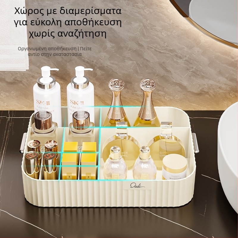 Ακρυλικό κουτί αποθήκευσης καλλυντικών για πινέλα μακιγιάζ, κραγιόν και περιποίηση δέρματος, οργανωτής τραπεζιού