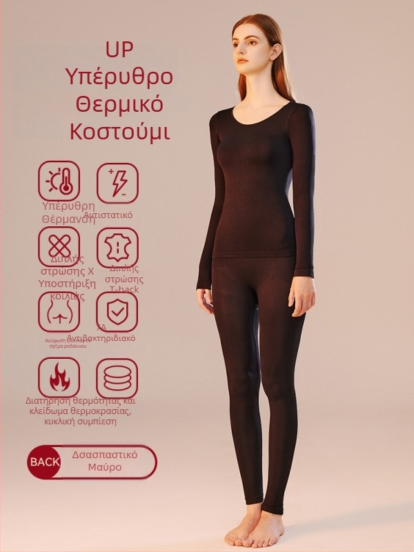 Θερμικά κολάν με ψηλή μέση, έλεγχο κοιλιάς και ανύψωση γλουτών, βασικό στρώμα για γυναίκες, παχύ ύφασμα