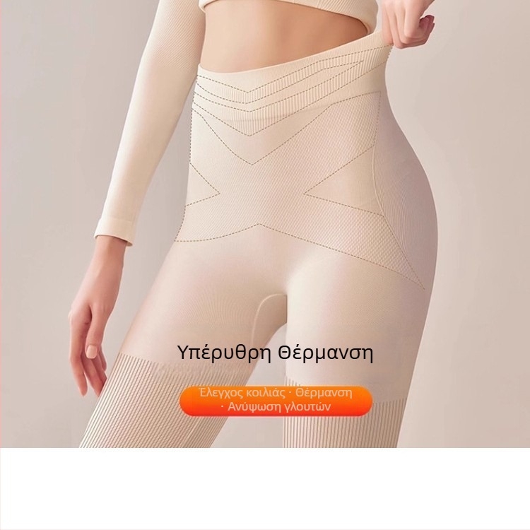 Θερμικά κολάν με ψηλή μέση, έλεγχο κοιλιάς και ανύψωση γλουτών, βασικό στρώμα για γυναίκες, παχύ ύφασμα