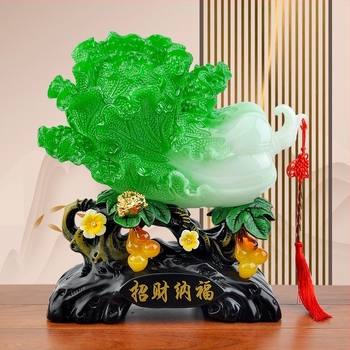 Διάκοσμητικό ρητίνης σε μορφή Jade Cabbage για σαλόνι και γραφείο