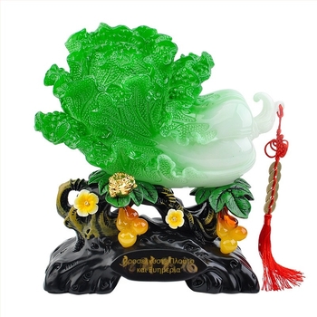 Διάκοσμητικό ρητίνης σε μορφή Jade Cabbage για σαλόνι και γραφείο