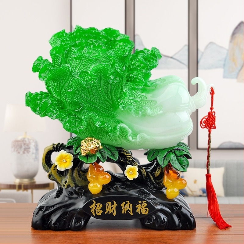 Διάκοσμητικό ρητίνης σε μορφή Jade Cabbage για σαλόνι και γραφείο