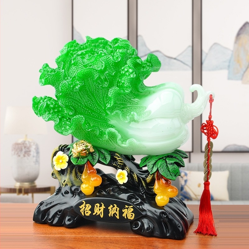 Διάκοσμητικό ρητίνης σε μορφή Jade Cabbage για σαλόνι και γραφείο