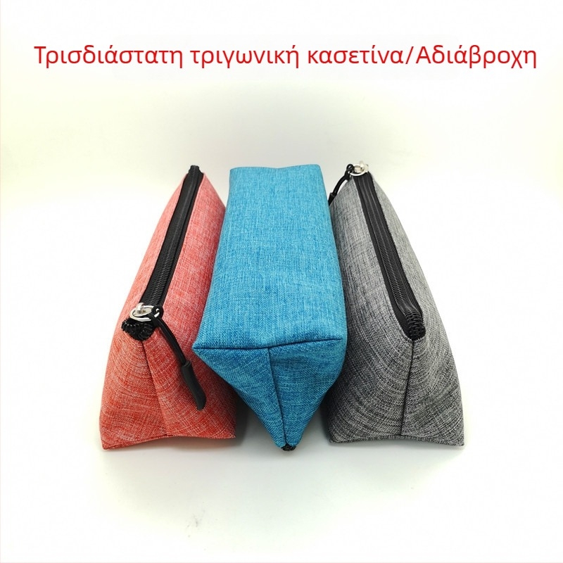 3D τριγωνική θήκη μολυβιών, μεγάλη χωρητικότητα, αδιάβροχο ύφασμα Oxford, σετ ειδών γραφείου για μαθητές δημοτικού, ανθεκτικό στις λεκέδες