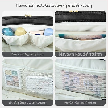 Νεσεσέρ Μακιγιάζ από PU Δέρμα με Διπλό Άνοιγμα και Σετ Πινέλων, Διαχωρισμένα Διαμερίσματα Αποθήκευσης, Νέο Μοντέλο 2026