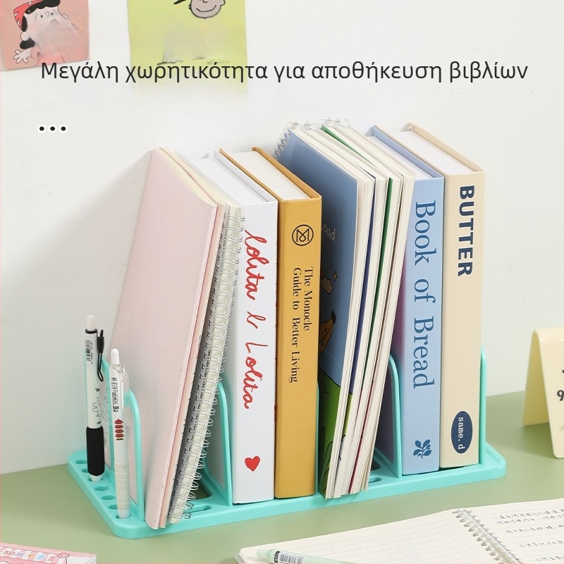 Τριών επιπέδων ράφι γραφείου για αποθήκευση βιβλίων, οργανωτής επιφάνειας, μικρό ράφι για μαθητές
