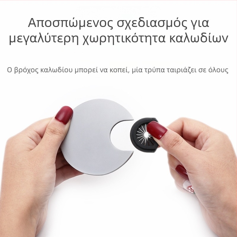 Κάλυμμα οπής για καλώδια γραφείου, κυκλικό διακοσμητικό κάλυμμα από κράμα αλουμινίου, μοντέρνο μινιμαλιστικό στυλ