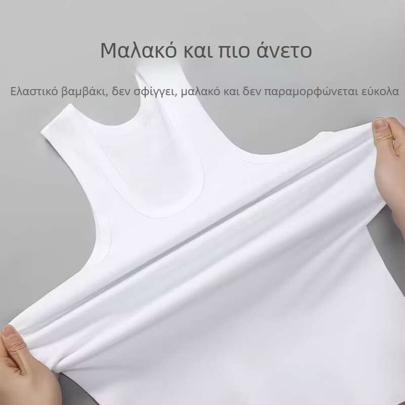 Ανδρικό αμάνικο τοπάκι καλοκαιρινό – χαλαρή εφαρμογή, διαπνέον βαμβάκι, αθλητικό καθημερινό