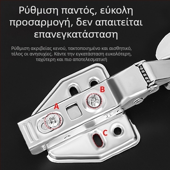 40-κύπελλο πυκνωμένο με υδραυλική απόσβεση για ντουλάπες και εντοιχισμένες πόρτες, ήσυχο μεγάλο τόξο κίνησης